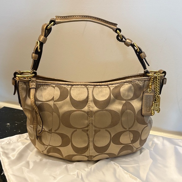 Coach Brown Signature Shoulder Bag - Picture 1 of 8